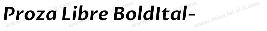 Proza Libre BoldItal字体转换